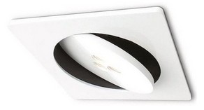 White aluminium recessed tiltable LED spot light