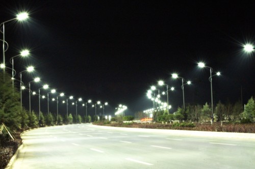One thousand LED street lights illuminate the holy sea