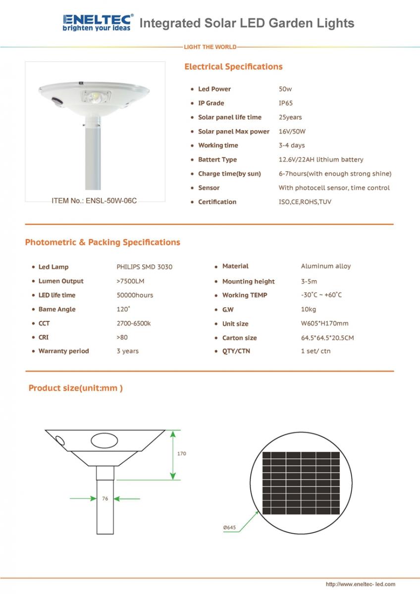 Integrated Solar LED Garden Lights