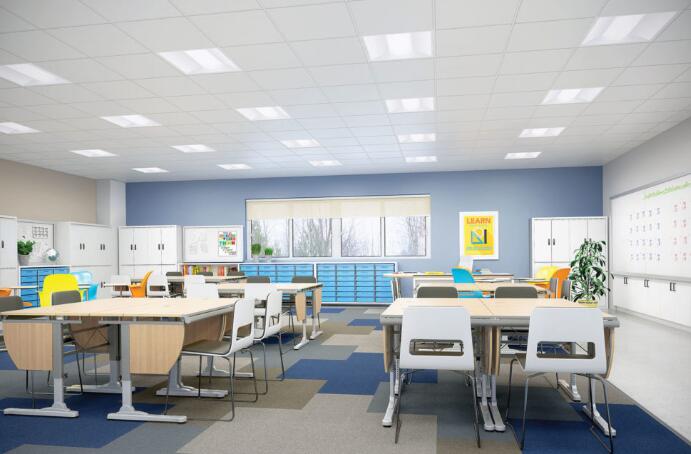 LED intelligent lighting system changes classroom lighting environment
