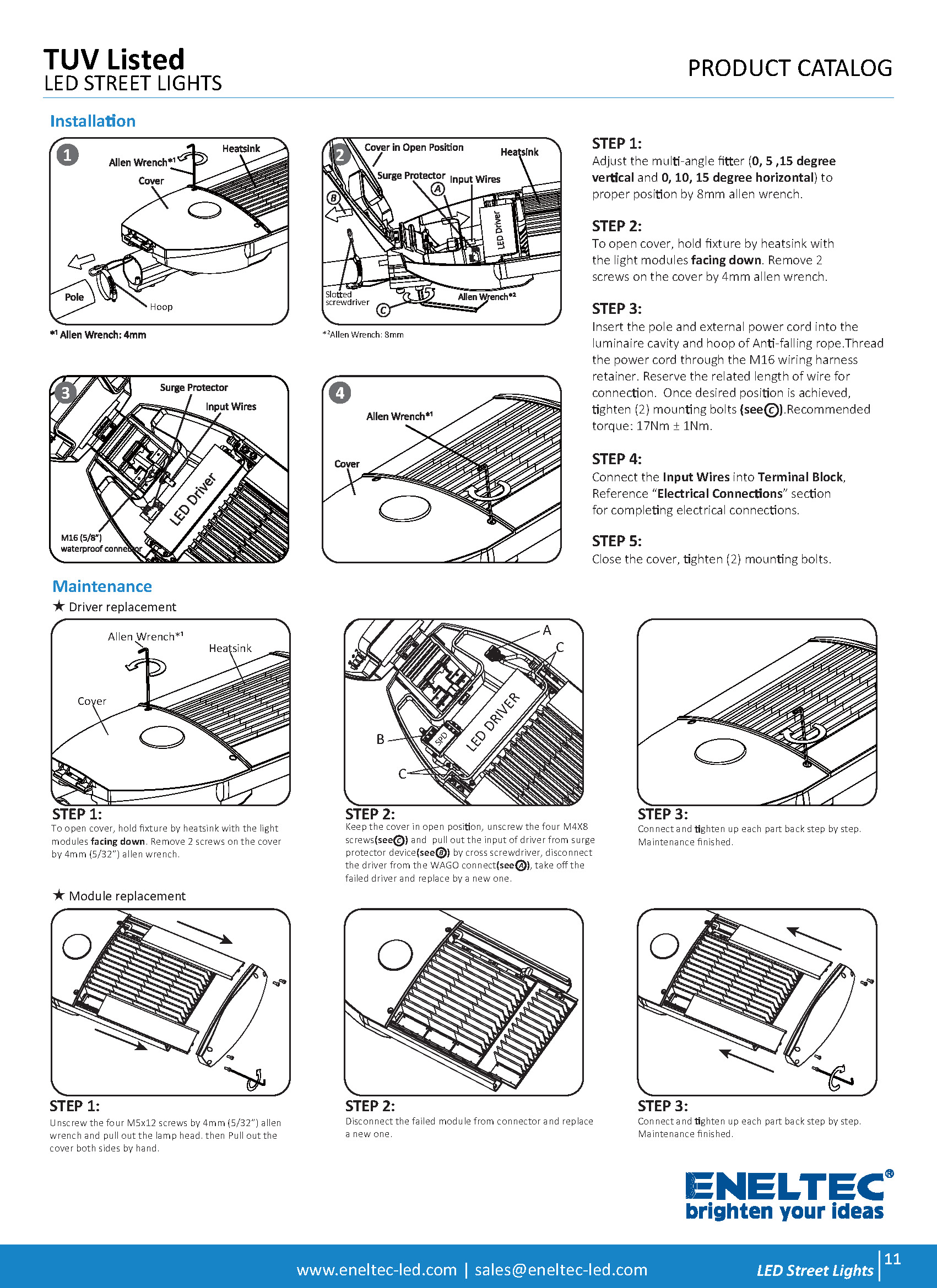 TUV Listed LED Street Lights