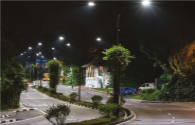 40 LED street lights illuminate villagers’  way home on Chulan Road, Luozhuang District, Linyi, Shandong